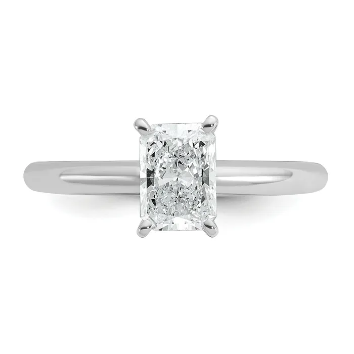 Rings Goldia 14k White Gold 1 Ct Certified Lab Grown Diamond VSSI G Radiant Solitare Engagement Ring