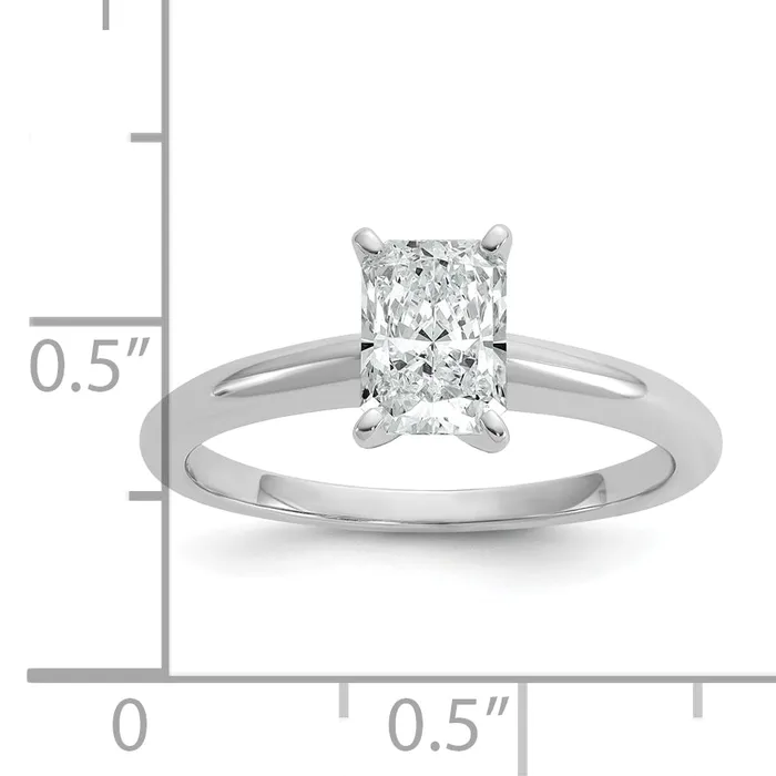 Rings Goldia 14k White Gold 1 Ct Certified Lab Grown Diamond VSSI G Radiant Solitare Engagement Ring