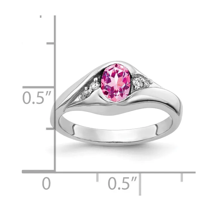 Rings Goldia 14k White Gold 6x4mm Oval Pink Sapphire A Real Diamond ring