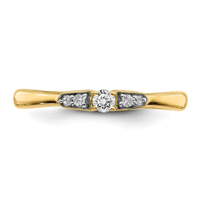 Rings Goldia 14k Yellow Gold 18 Ct Lab Grown Diamond VSSI G Petite Engagement Ring