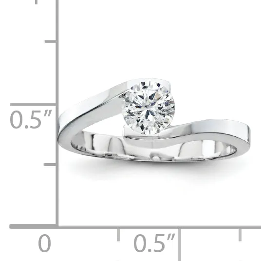 Rings Goldiacom 14k White Gold AAA Diamond solitaire ring