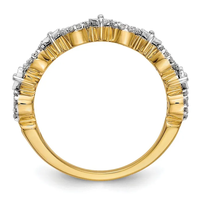 Rings Goldiacom 14K Yellow Gold Real Diamond Band