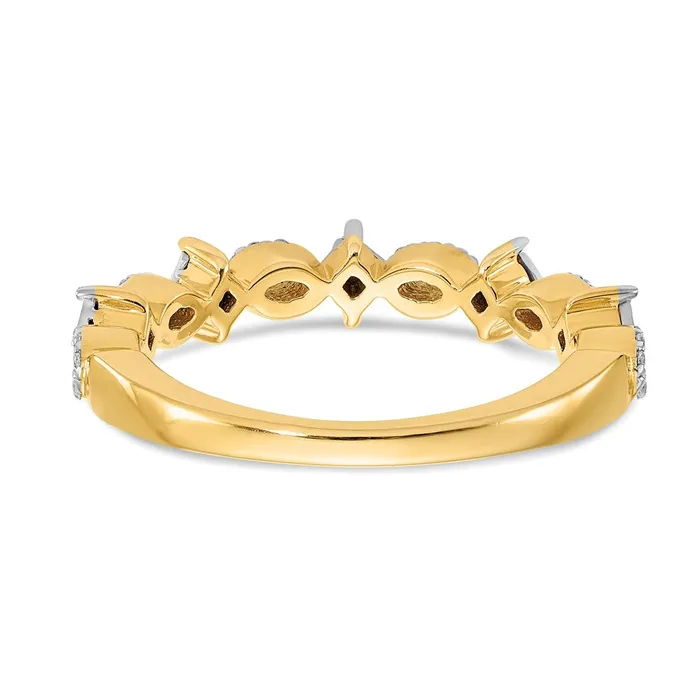 Rings Goldiacom 14K Yellow Gold Real Diamond Band