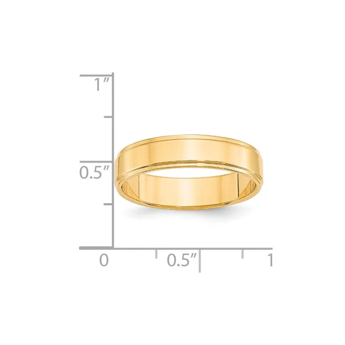 Rings Goldia Solid 10K Yellow Gold 5mm Flat with Step Edge MensWomens Wedding Band Ring Size 13 Rings Goldia Solid 10K Yellow Gold 5mm Flat with Step Edge MensWomens Wedding Band Ring Size 13
