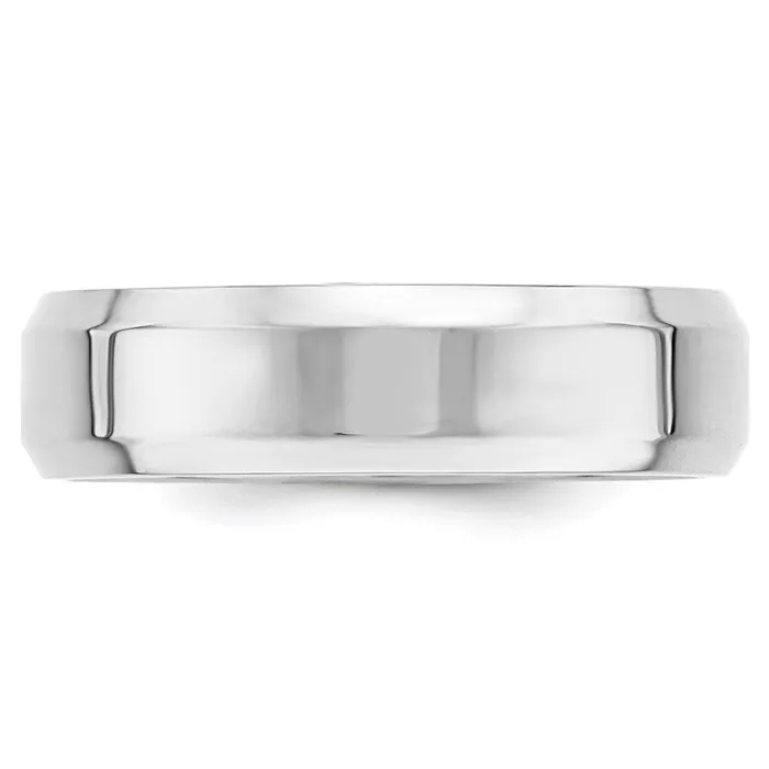 Rings Goldia Solid 18K White Gold 6mm Bevel Edge Comfort Fit MensWomens Wedding Band Ring Size 5 Rings Goldia Solid 18K White Gold 6mm Bevel Edge Comfort Fit MensWomens Wedding Band Ring Size 5