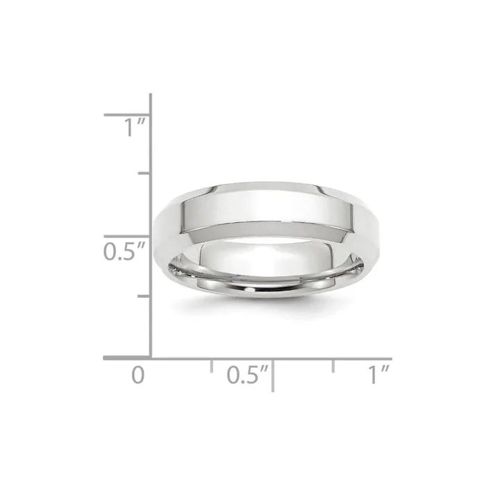 Rings Goldia Solid 18K White Gold 6mm Bevel Edge Comfort Fit MensWomens Wedding Band Ring Size 5 Rings Goldia Solid 18K White Gold 6mm Bevel Edge Comfort Fit MensWomens Wedding Band Ring Size 5
