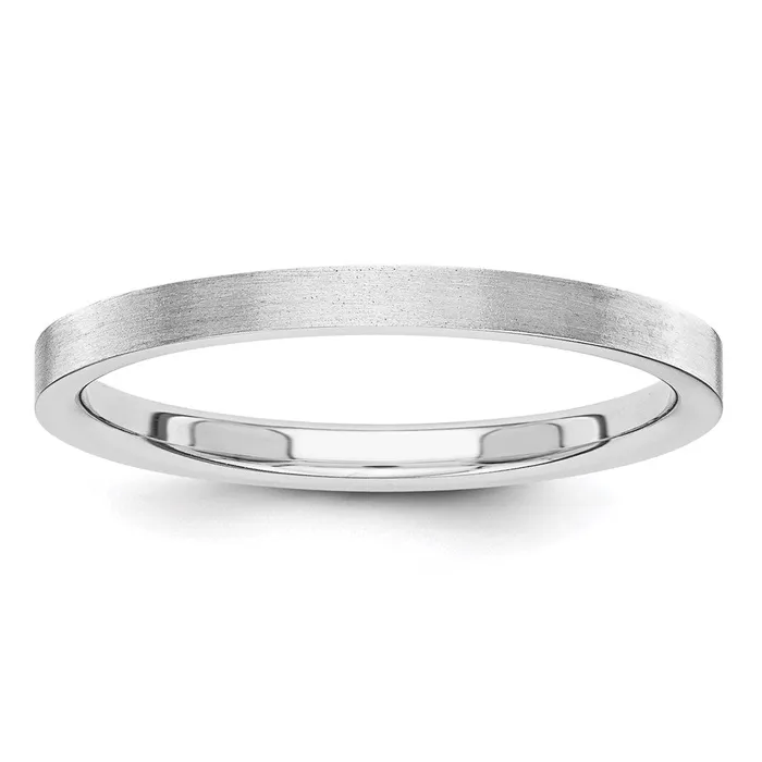 Rings Goldia Solid 18K Yellow Gold White Gold 2mm Flat Satin MensWomens Wedding Band Ring Size 6 Rings Goldia Solid 18K Yellow Gold White Gold 2mm Flat Satin MensWomens Wedding Band Ring Size 6