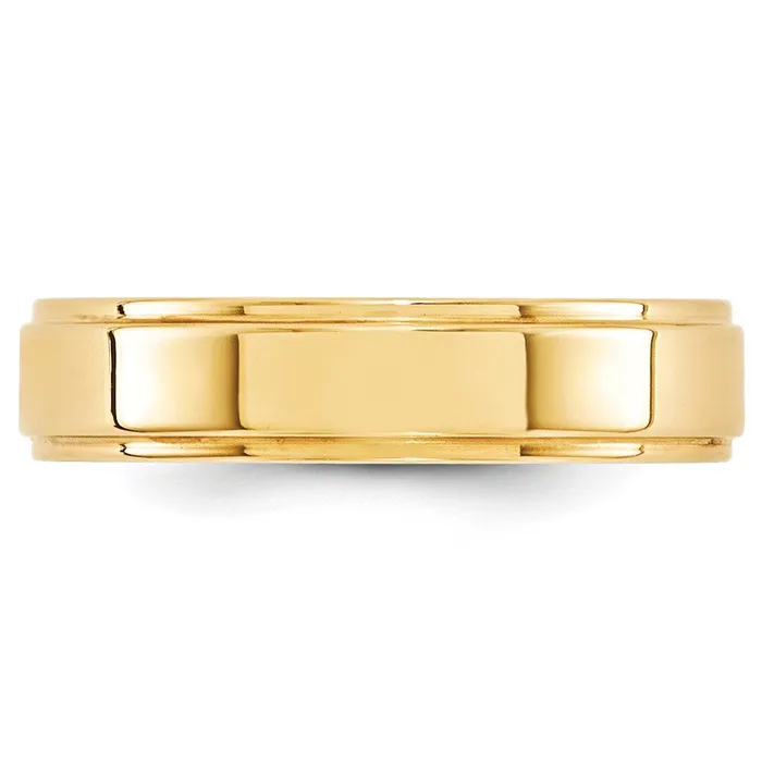 Solid 14K Yellow Gold 5mm Flat with Step Edge MensWomens Wedding Band Ring Size 8 Goldia Rings Solid 14K Yellow Gold 5mm Flat with Step Edge MensWomens Wedding Band Ring Size 8 Goldia Rings