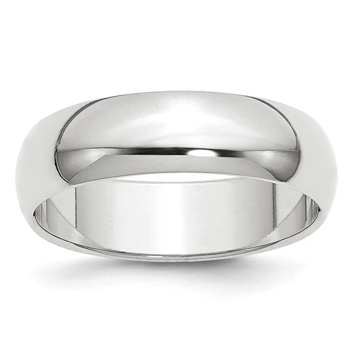 Solid 14K Yellow Gold White Gold 6mm HalfRound MensWomens Wedding Band Ring Size 55 Goldia Rings Solid 14K Yellow Gold White Gold 6mm HalfRound MensWomens Wedding Band Ring Size 55 Goldia Rings