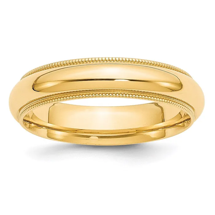 Solid 18K Yellow Gold 5mm Milgrain Comfort Wedding MensWomens Wedding Band Ring Size 9 Goldia Rings Solid 18K Yellow Gold 5mm Milgrain Comfort Wedding MensWomens Wedding Band Ring Size 9 Goldia Rings
