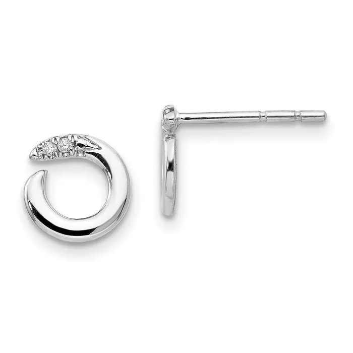 White Ice Sterling Silver Rhodiumplated Open Circle Diamond Post Earrings Goldia Earrings White Ice Sterling Silver Rhodiumplated Open Circle Diamond Post Earrings Goldia Earrings