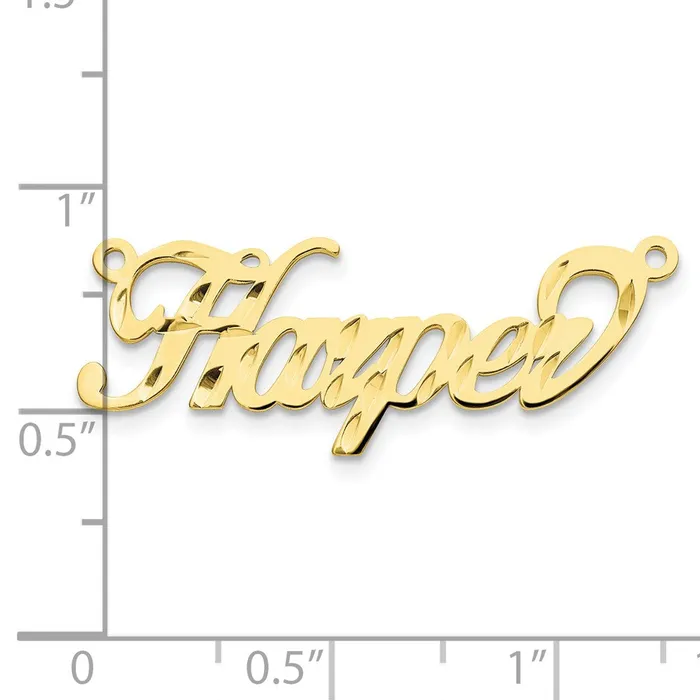 10K Diamondcut Name Plate TreasureFineJewelers Necklaces
