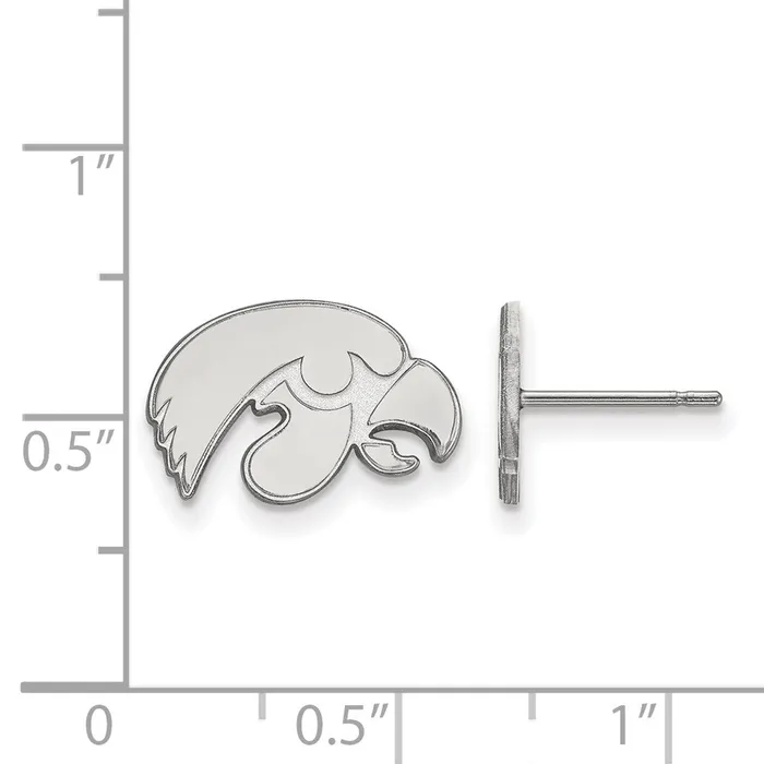 10K White Gold University of Iowa XS Post Earrings TreasureFineJewelers Earrings