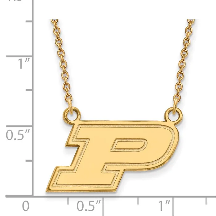 10K Yellow Gold Purdue Small Pendant wilth Necklace TreasureFineJewelers Necklaces