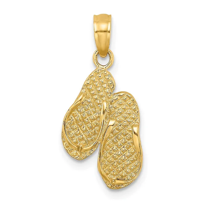 14k 3D MYRTLE BEACH FlipFlops Charm TreasureFineJewelers Charm Necklaces 14k 3D MYRTLE BEACH FlipFlops Charm TreasureFineJewelers Charm Necklaces