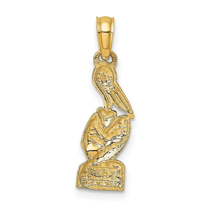 14K and Rhodium Pelican Standing Charm TreasureFineJewelers Charm Necklaces