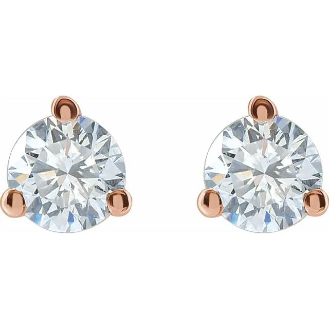 14K Rose Gold 14 CTW LabGrown Diamond Stud Earrings TreasureFineJewelers Earrings