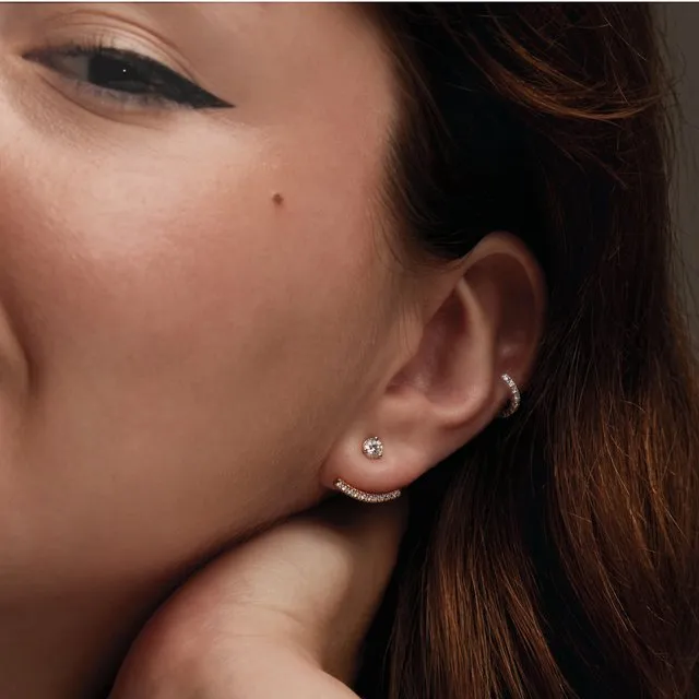 14K Rose Gold 14 CTW LabGrown Diamond Stud Earrings TreasureFineJewelers Earrings