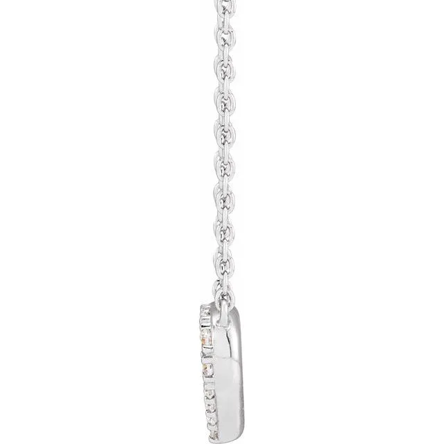 14K White Gold 15 CTW LabGrown Diamond Heart 1618 Necklace TreasureFineJewelers Necklaces