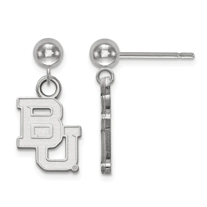14K White Gold Baylor University Earrings Dangle Ball TreasureFineJewelers Earrings 14K White Gold Baylor University Earrings Dangle Ball TreasureFineJewelers Earrings