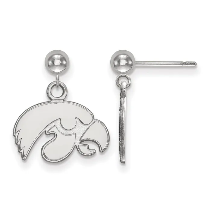 14K White Gold University of Iowa Earrings Dangle Ball TreasureFineJewelers Earrings 14K White Gold University of Iowa Earrings Dangle Ball TreasureFineJewelers Earrings