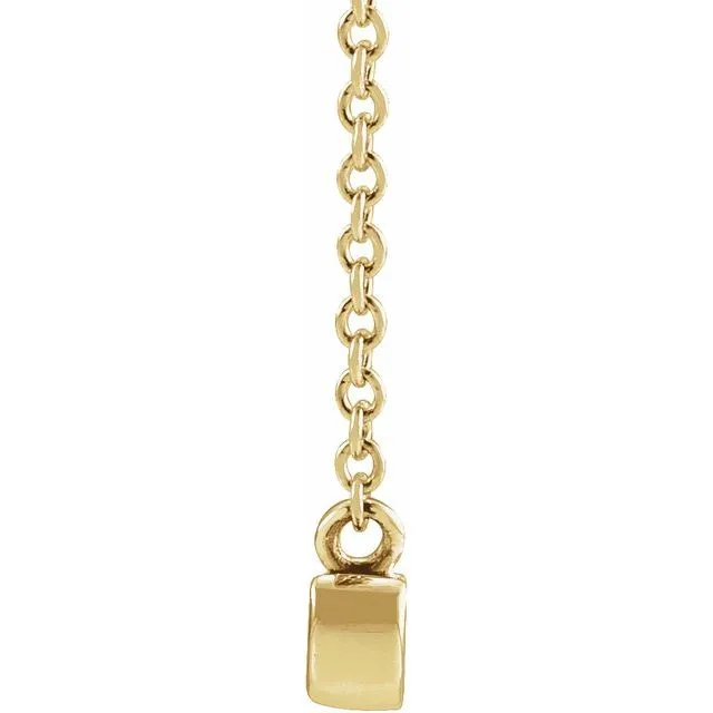 14K Yellow Gold Petite Mama Script 18 Necklace TreasureFineJewelers Necklaces