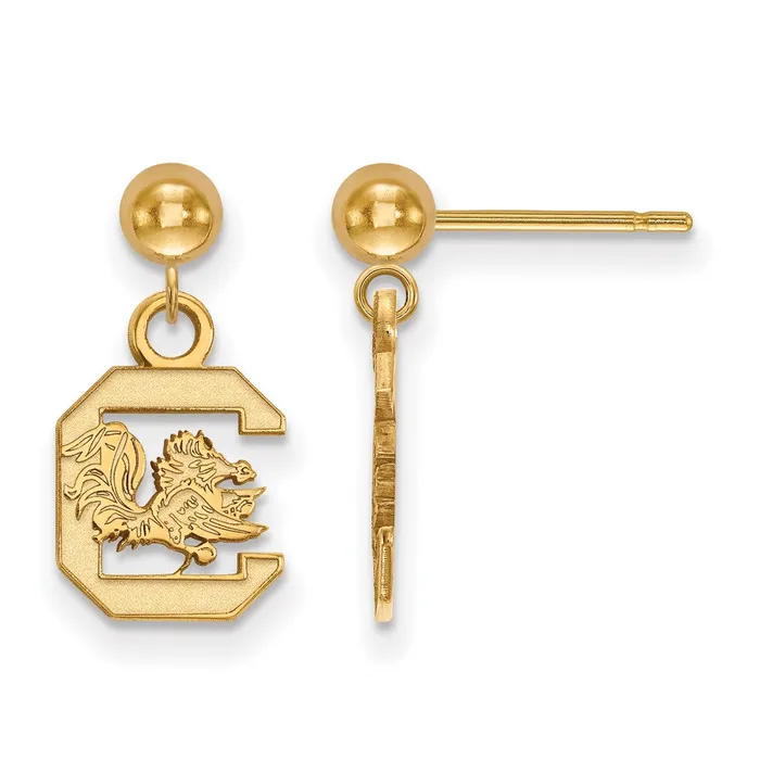 14K Yellow Gold University of South Carolina Earrings Dangle Ball TreasureFineJewelers Earrings 14K Yellow Gold University of South Carolina Earrings Dangle Ball TreasureFineJewelers Earrings