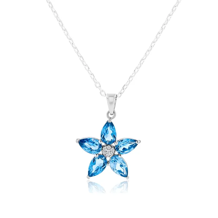 Aletheia Sapphire Sterling Silver Necklace Ema Jewels Necklaces