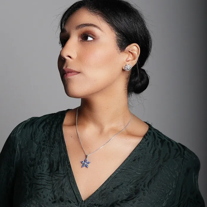 Aletheia Sapphire Sterling Silver Necklace Ema Jewels Necklaces
