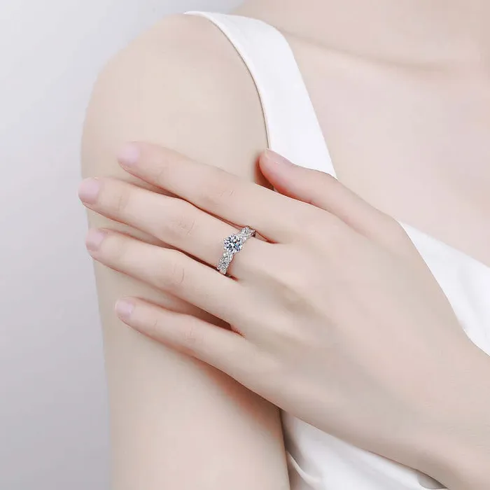 Angel Feather Moissanite Ring Trendolla Jewelry Rings