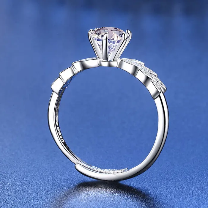 Angel Feather Moissanite Ring Trendolla Jewelry Rings