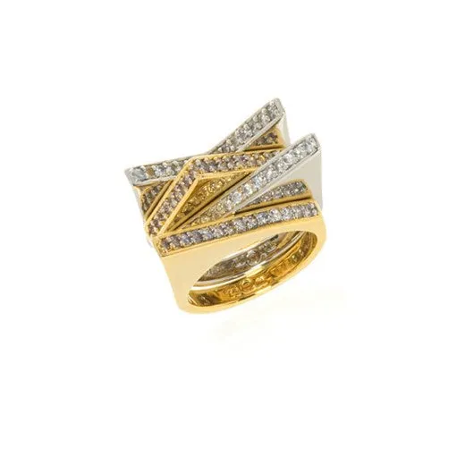 Asymmetrical Stackable Four Ring Set vendorunknown Rings