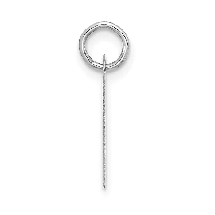 Charm Necklaces 10k White Gold Large Slanted Block Initial A Charm TreasureFineJewelers