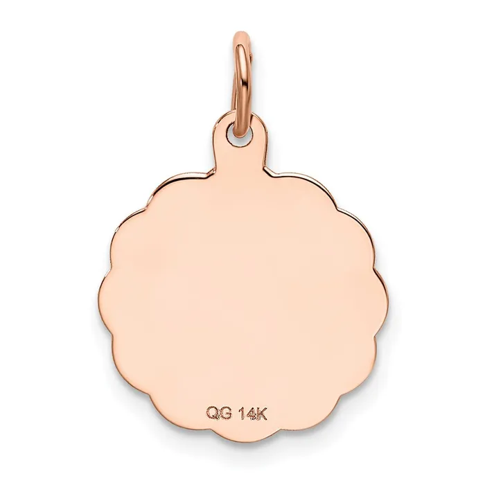 Charm Necklaces TreasureFineJewelers 14k Rose Gold Saint Christopher Medal Charm