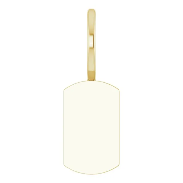 Charm Necklaces TreasureFineJewelers 14K Yellow Gold 1763x6 mm Engravable Dog Tag CharmPendant Charm Necklaces TreasureFineJewelers 14K Yellow Gold 1763x6 mm Engravable Dog Tag CharmPendant