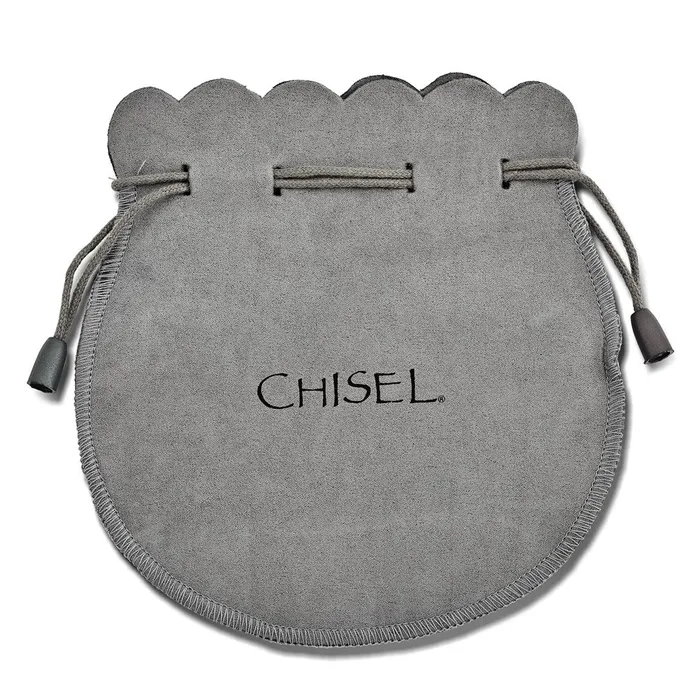 Chisel Stainless Steel Brushed Black Leather 85 inch Bracelet TreasureFineJewelers Bracelets