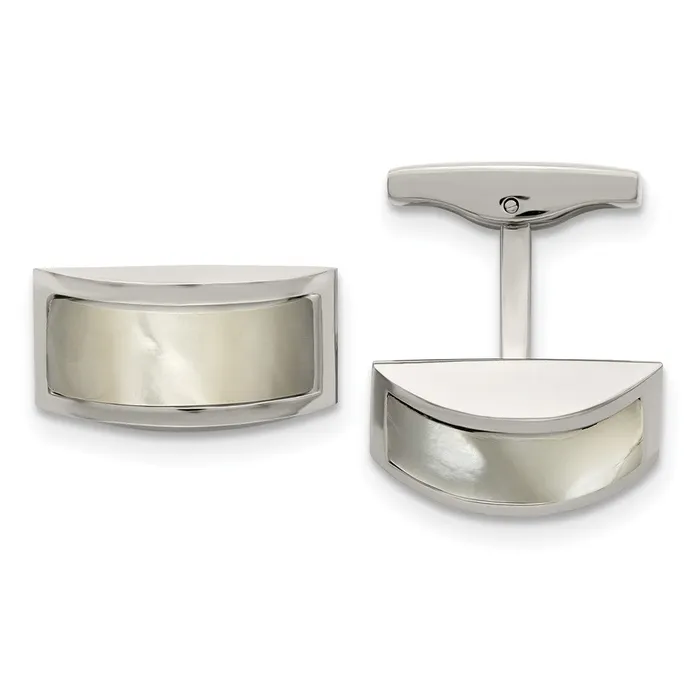 Chisel Stainless Steel Polished Cats Eye Cufflinks TreasureFineJewelers Bracelets Chisel Stainless Steel Polished Cats Eye Cufflinks TreasureFineJewelers Bracelets