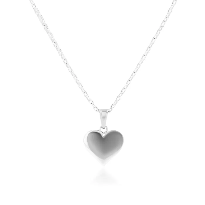 Earrings Ema Jewels Madison Heart Necklace and Achelois Sterling Silver Earrings SET