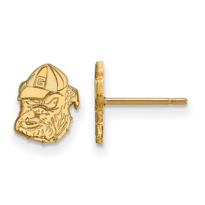 Earrings TreasureFineJewelers Sterling Silver Goldplated University of Georgia Bulldog Extra Small Post Earrings Earrings TreasureFineJewelers Sterling Silver Goldplated University of Georgia Bulldog Extra Small Post Earrings