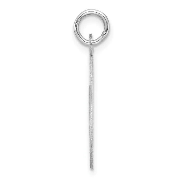 Large Sterling Silver Rhodiumplated Fancy Script Letter N Initial Charm TreasureFineJewelers Necklaces