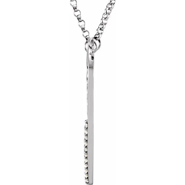 Necklaces 14K White 110 CTW Diamond Mom Heart 17 Necklace TreasureFineJewelers