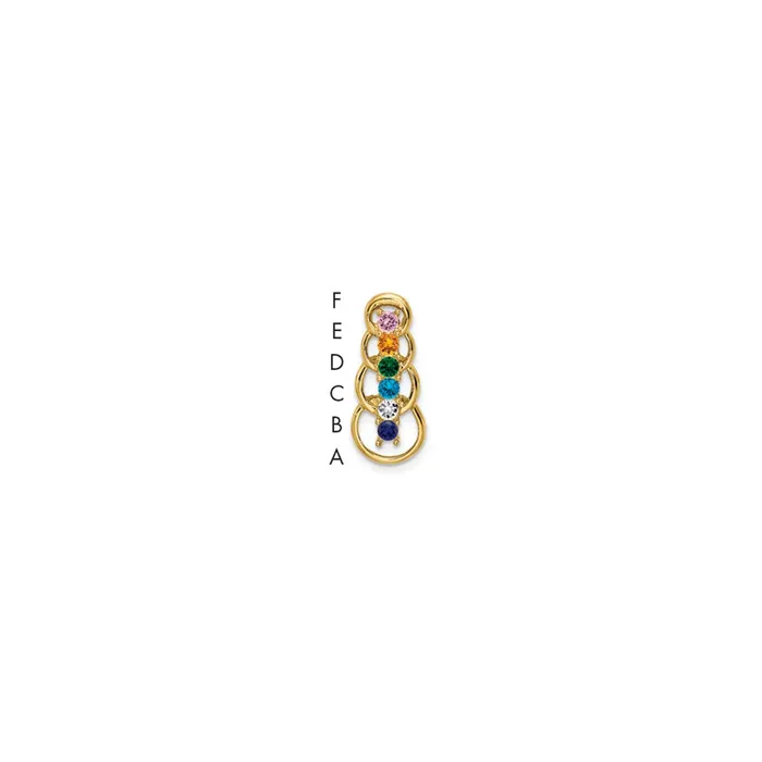 Necklaces 14k Yellow Gold 6 Synthetic Stone Family Pendant TreasureFineJewelers Necklaces 14k Yellow Gold 6 Synthetic Stone Family Pendant TreasureFineJewelers