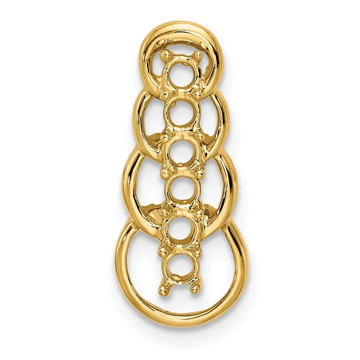 Necklaces 14k Yellow Gold 6 Synthetic Stone Family Pendant TreasureFineJewelers