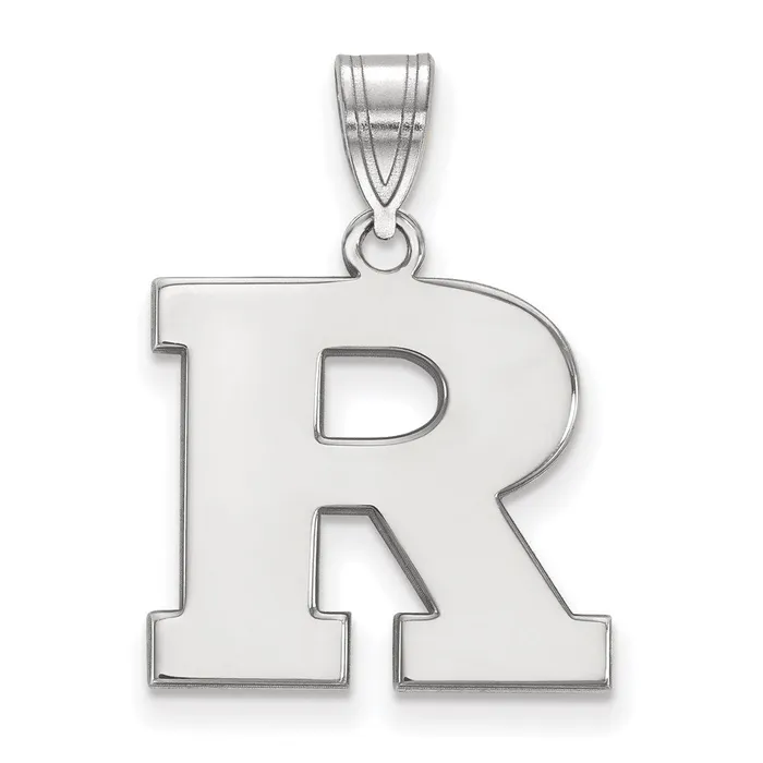 Necklaces Sterling Silver Rhodiumplated Rutgers University Letter R Medium Pendant TreasureFineJewelers Necklaces Sterling Silver Rhodiumplated Rutgers University Letter R Medium Pendant TreasureFineJewelers