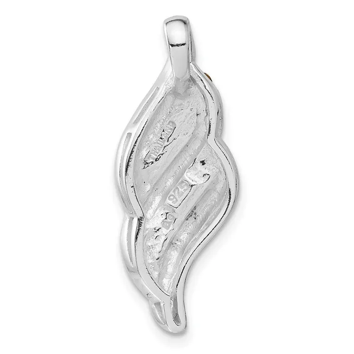 Necklaces Sterling Silver Stellux Crystal Fancy Swirl Slide Pendant TreasureFineJewelers
