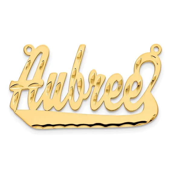 Necklaces TreasureFineJeweler Polished Diamondcut Name Plate