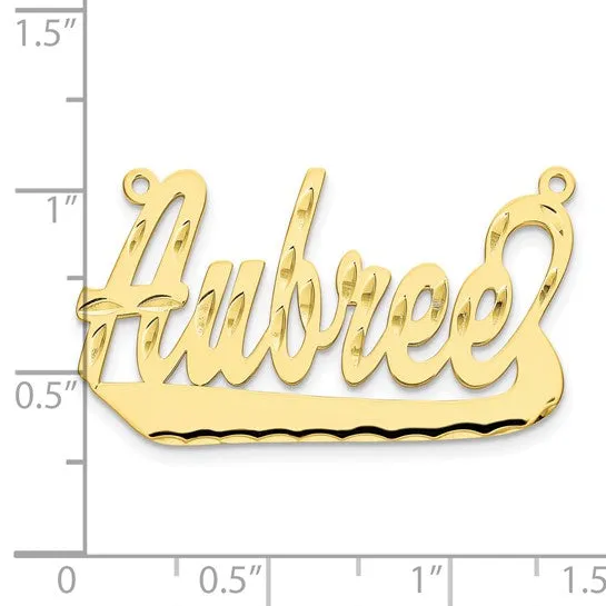 Necklaces TreasureFineJeweler Polished Diamondcut Name Plate