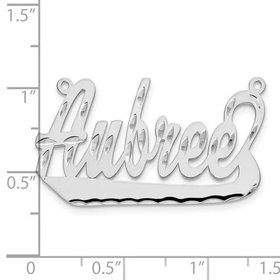 Necklaces TreasureFineJeweler Polished Diamondcut Name Plate