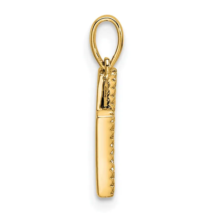 Necklaces TreasureFineJewelers 14k Yellow Gold Diamond Letter H Initial Pendant