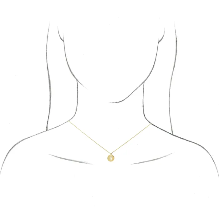 Necklaces TreasureFineJewelers 18K Rose GoldPlated Sterling Silver Initial N 10 mm Disc Pendant